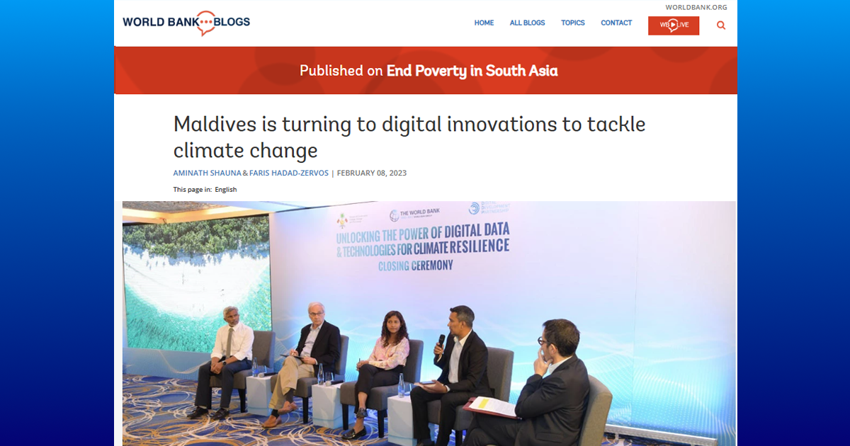 Maldives is turning to digital innovations to tackle climate change