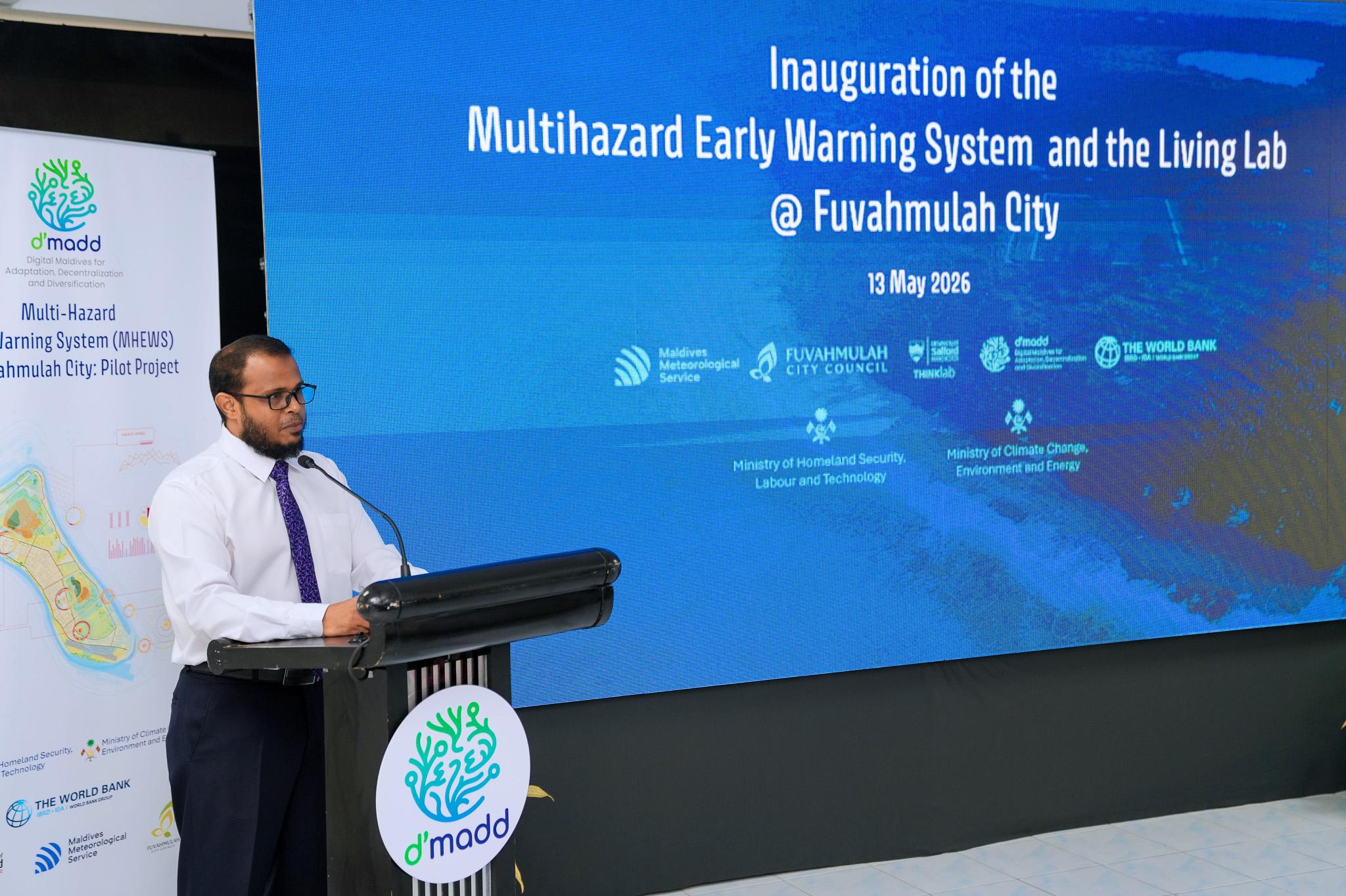 D’MADD Project Launches Innovative Multi-Hazard Early Warning System, Mobile App “UDHA” and Living Lab in Fuvahmulah City